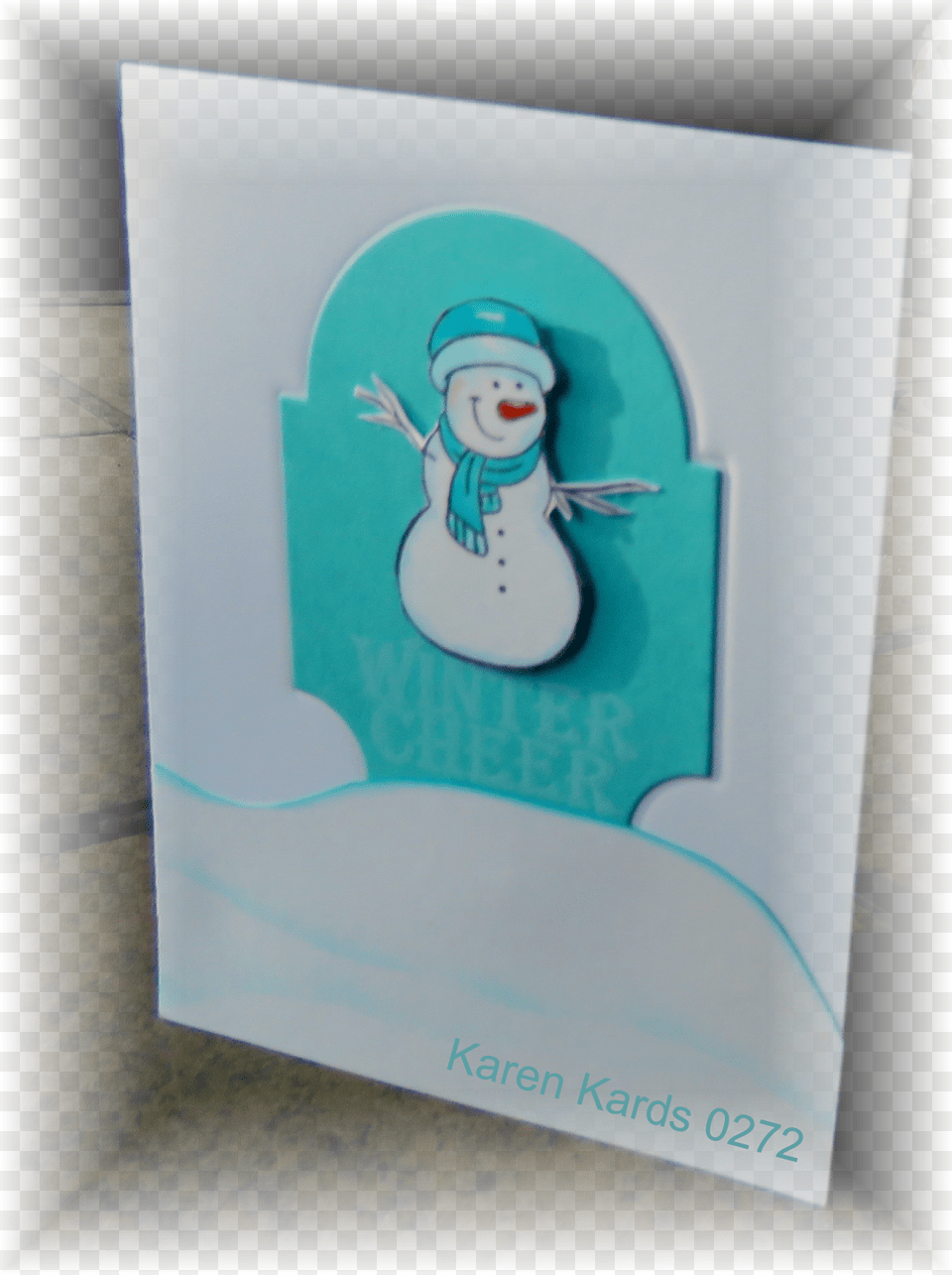 I Chose To Fussy Cut And Color This Cute Snowman From Greeting Card, Mail, Envelope, Greeting Card, Outdoors Free Png