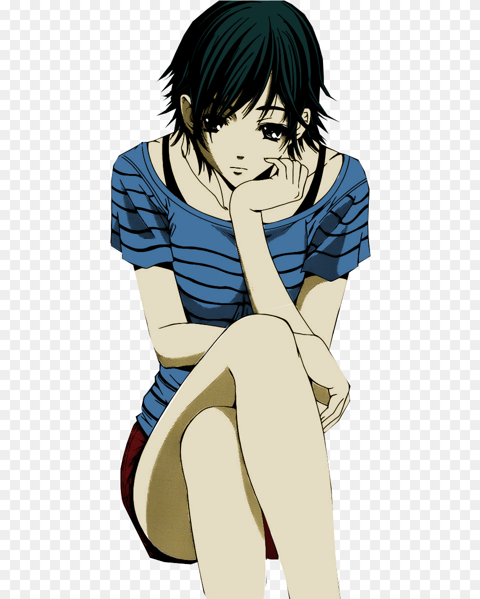 I Coloured In Asuka Mishima From Kimi No Iru Machi A Town Where You Live, Book, Comics, Publication, Adult Free Transparent Png