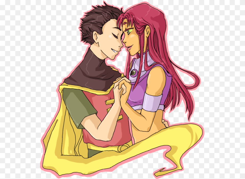 I Couldn39t Figure Out What Was Wrong With This Picture Robin Et Starfire Fanart, Book, Comics, Publication, Adult Png