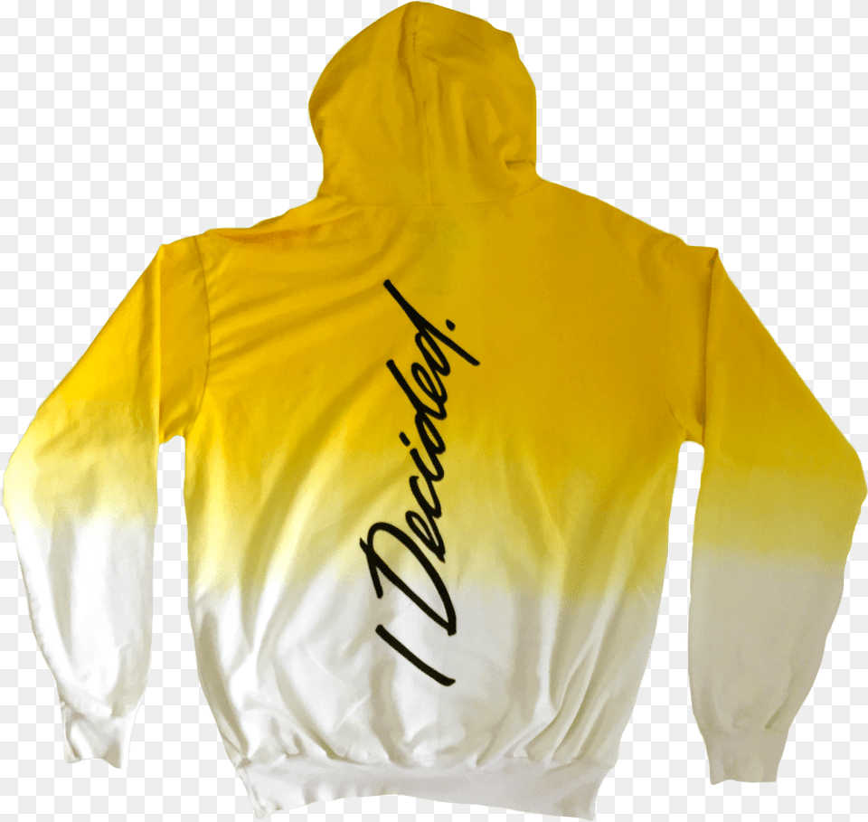 I Decided Dip Dye Yellow Hoo Big Sean Hoodie, Clothing, Coat, Knitwear, Sweater Png