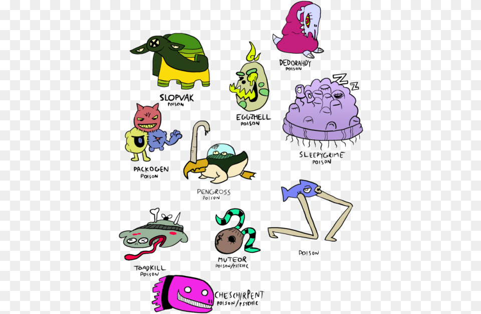 I Decided To Design All Of Bogleech39s 151 Poison Prompts, Animal, Baby, Bird, Penguin Png
