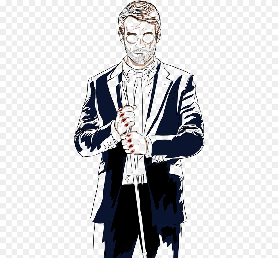 I Decided To Draw Matt Murdock Aka Daredevil From The Illustration, Sleeve, Person, Long Sleeve, Hand Free Transparent Png