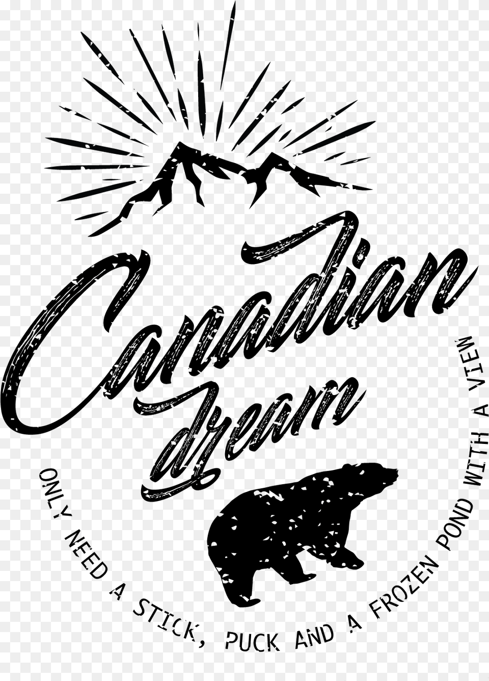 I Decided To Make A Vintage Looking Logo Grizzly Bear, Fireworks Png