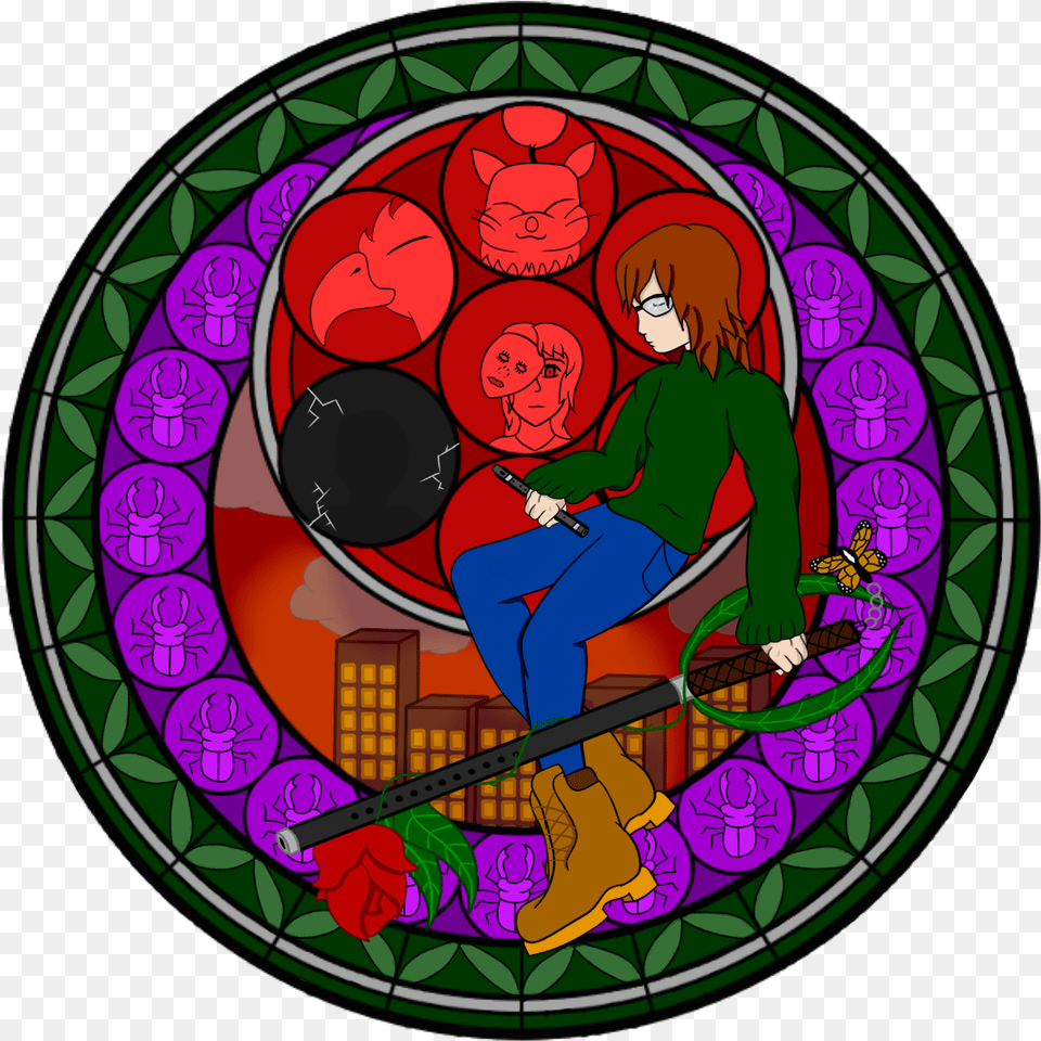 I Did The Thing Stained Glass, Art, Baby, Person, Face Free Png Download