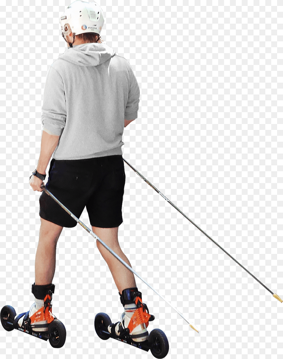 I Didnt Know That Terrain Roller Skis Existed Until Man On Rollerblades, Clothing, Footwear, Shorts, Shoe Png Image