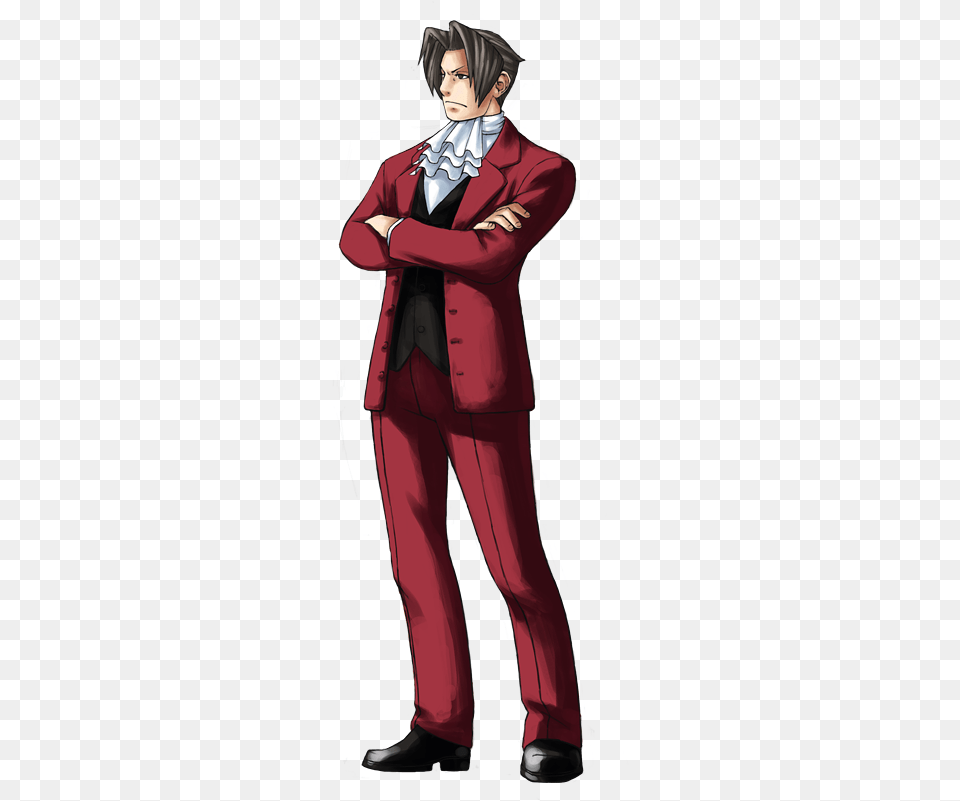 I Don39t Feel The Need To Introduce Myself So I Just Miles Edgeworth, Formal Wear, Book, Clothing, Suit Png Image
