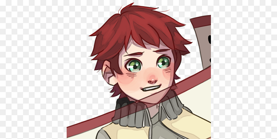 I Don39t Really Get Why People Think He Looks Like Gaara Red Hair Green Eyes Anime Boy, Book, Comics, Publication, Baby Png Image