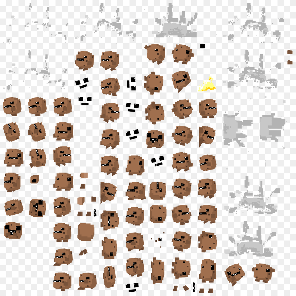 I Don39t Work For Team Meat Meat Boy Sprite Sheet, Art, Collage, Face, Head Free Png Download
