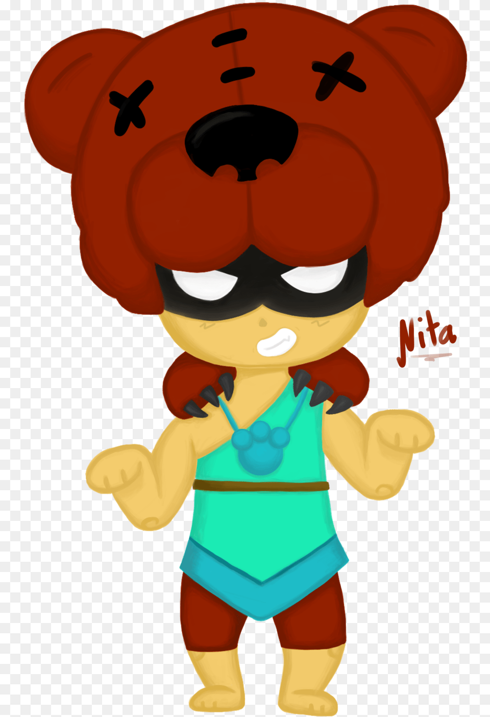 I Draw Nita From Brawl Stars Game Uwufirst Time Drawing Perry Phineas Y Ferb Gif, Baby, Person, Mascot Free Png