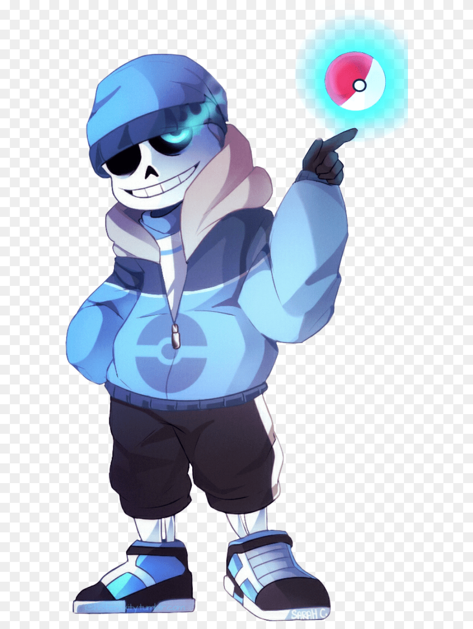 I Drew Le Trainertalepoketale Snas Anime Sans, Baby, Person, Book, Comics Free Png Download