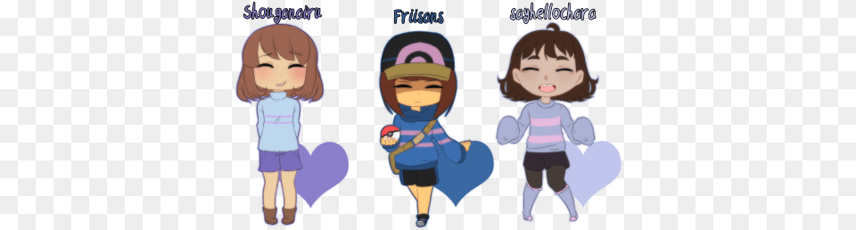 I Drew My Fav Designsversions Of Frisk Included Mine Fan Art, Book, Comics, Publication, Baby Free Png