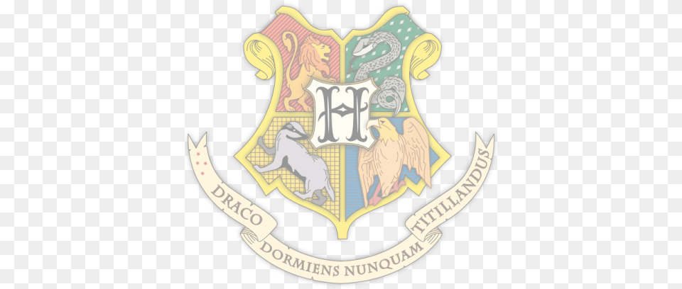 I Faded The Hogwarts Crest For The Background Of The Harry Potter Draco Dormiens Nunquam Titillandus, Badge, Logo, Symbol, Animal Free Png Download