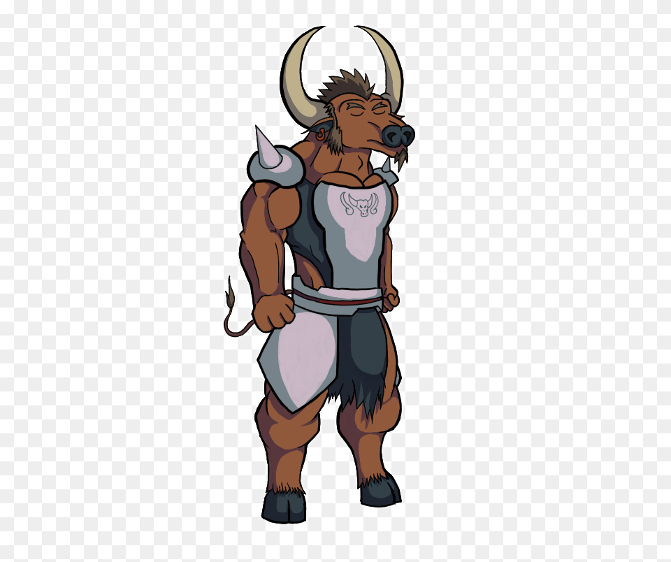 I Finished My Drawing Of My Dampd Character Thaben The Minotaur, Clothing, Costume, Person, Face Png