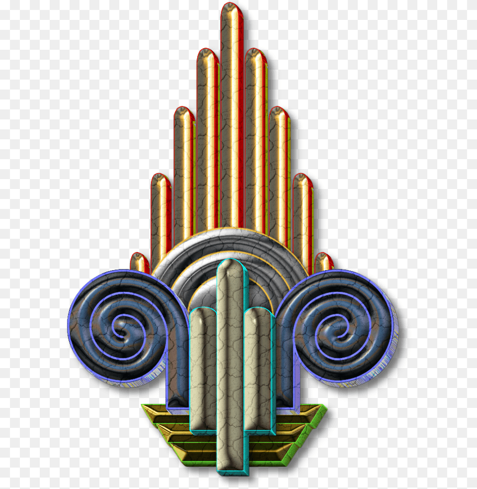 I Gave It A Go And Created This Art Deco Art Deco Cat Designs, Coil, Spiral, Rocket, Weapon Free Png Download