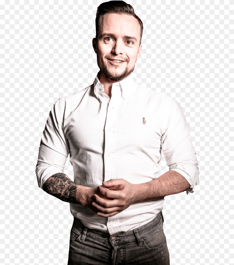 I Give Fitness Professionals My High Ticket Assets Gentleman, Tattoo, Smile, Skin, Shirt Png