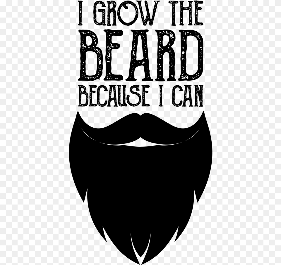 I Grow The Beard Illustration, Gray Png