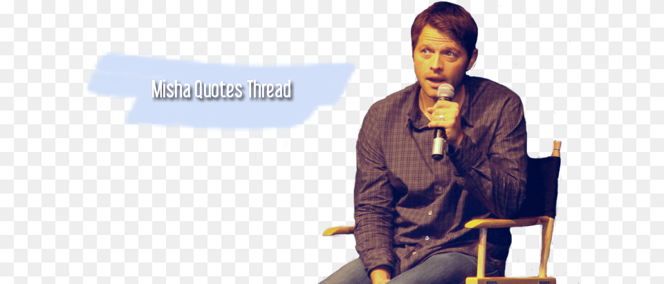 I Had A Moment When I First Got On Supernatural When Sitting, Adult, People, Microphone, Man Png Image