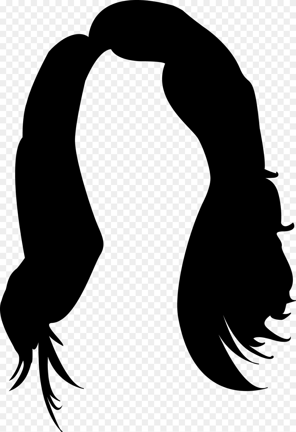 I Hair Outline, Silhouette, Stencil, Adult, Female Png
