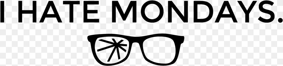 I Hate Mondays Glasses Facebook Cover Picture Monochrome, Gray Free Png