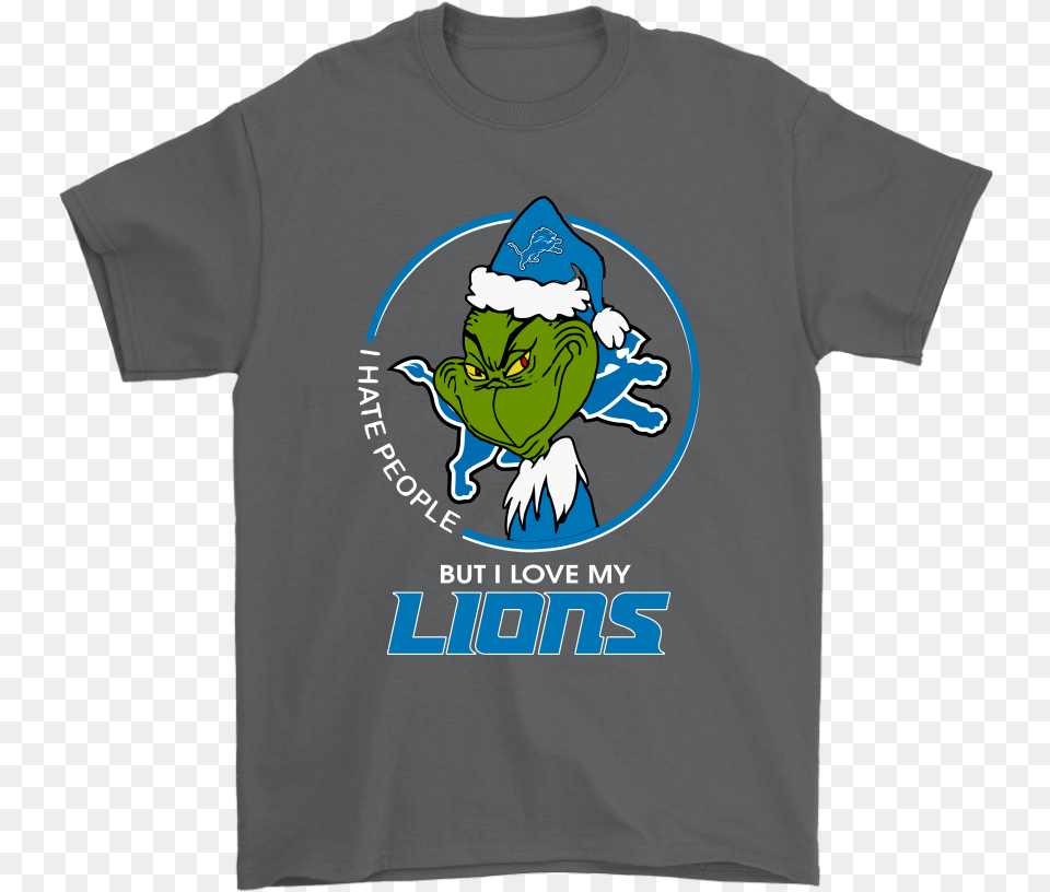 I Hate People But Love My Detroit Detroit Lions, Clothing, T-shirt, Baby, Person Free Png Download