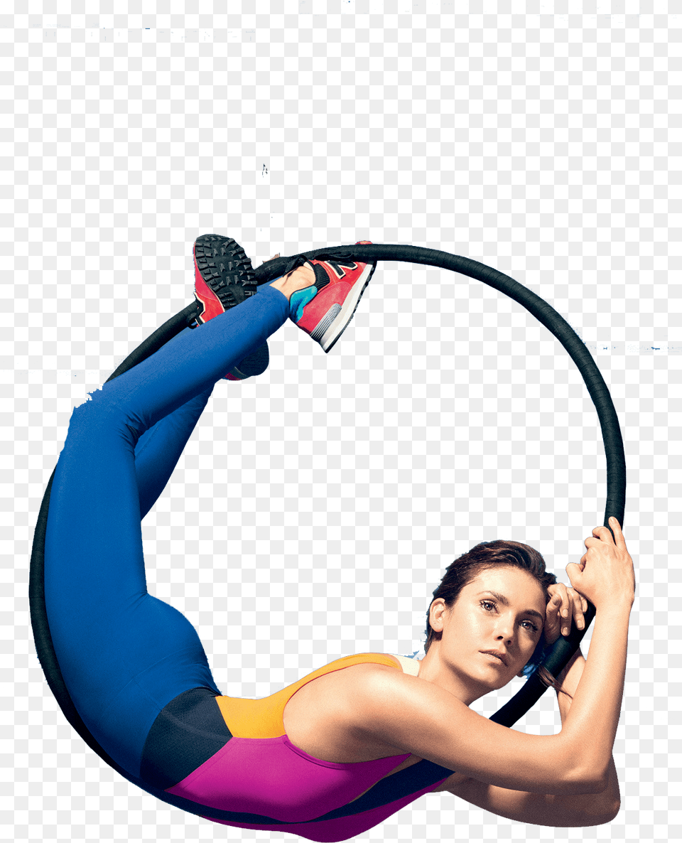 I Have A Cutout Ribbon Rhythmic Gymnastics Full Size Nina Dobrev A Gymnast, Woman, Adult, Person, Female Png Image