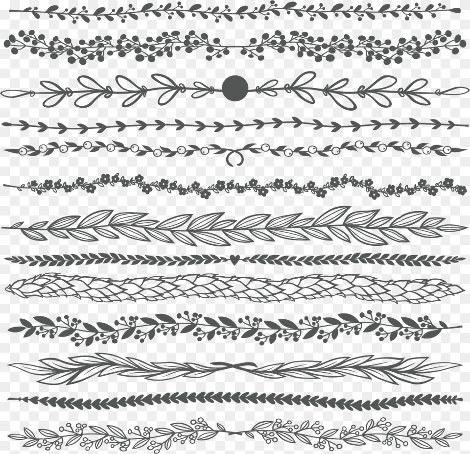 I Have A Small Collection Of Flowery Horizontal Rulers Lace Separator Bar, Pattern, Text, Art, Floral Design Png Image