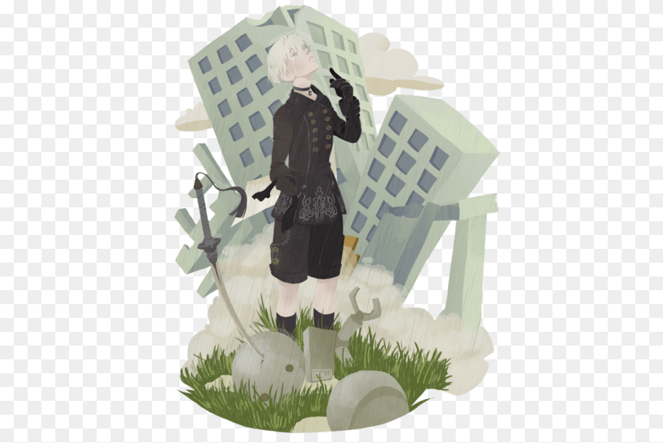 I Have Been Thinking About Nothing But Nier Automata Figurine, Person, Clothing, Shorts, Head Png