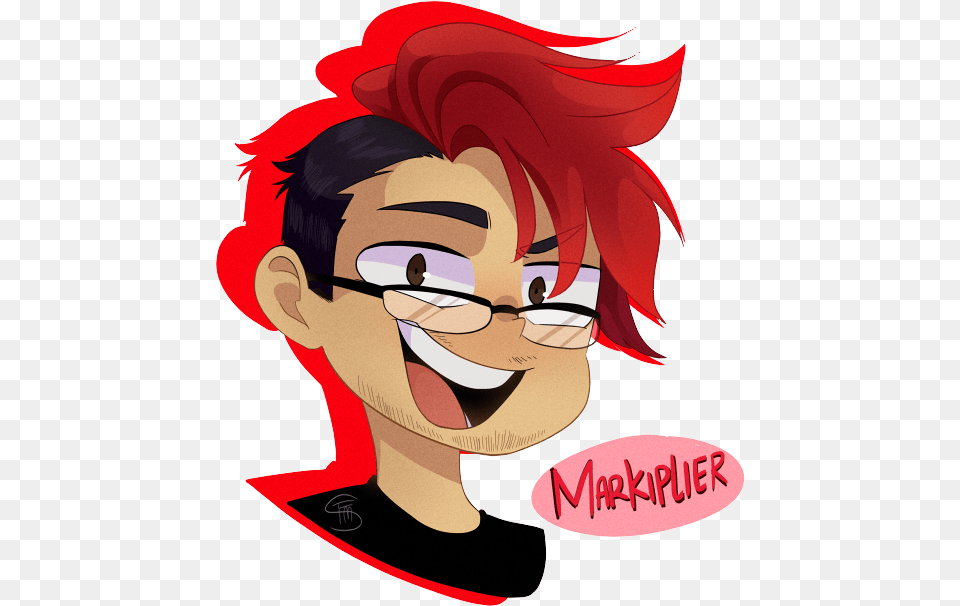 I Have Everything To Cosplay As Markiplier And I Didnquott Half Shave Hair Drawings, Book, Comics, Publication, Baby Free Transparent Png
