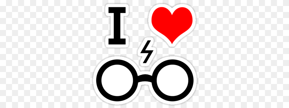 I Heart Harry Potter Stickers, Symbol, Dynamite, Weapon, Food Png Image