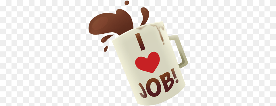 I Heart Job Coffee Mug Love Job Job Simulator, Cup, Food, Ketchup Free Png