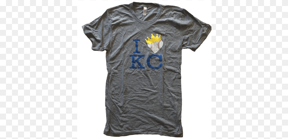 I Heart Kc Crown T Shirt Gray Active Shirt, Clothing, T-shirt Free Transparent Png