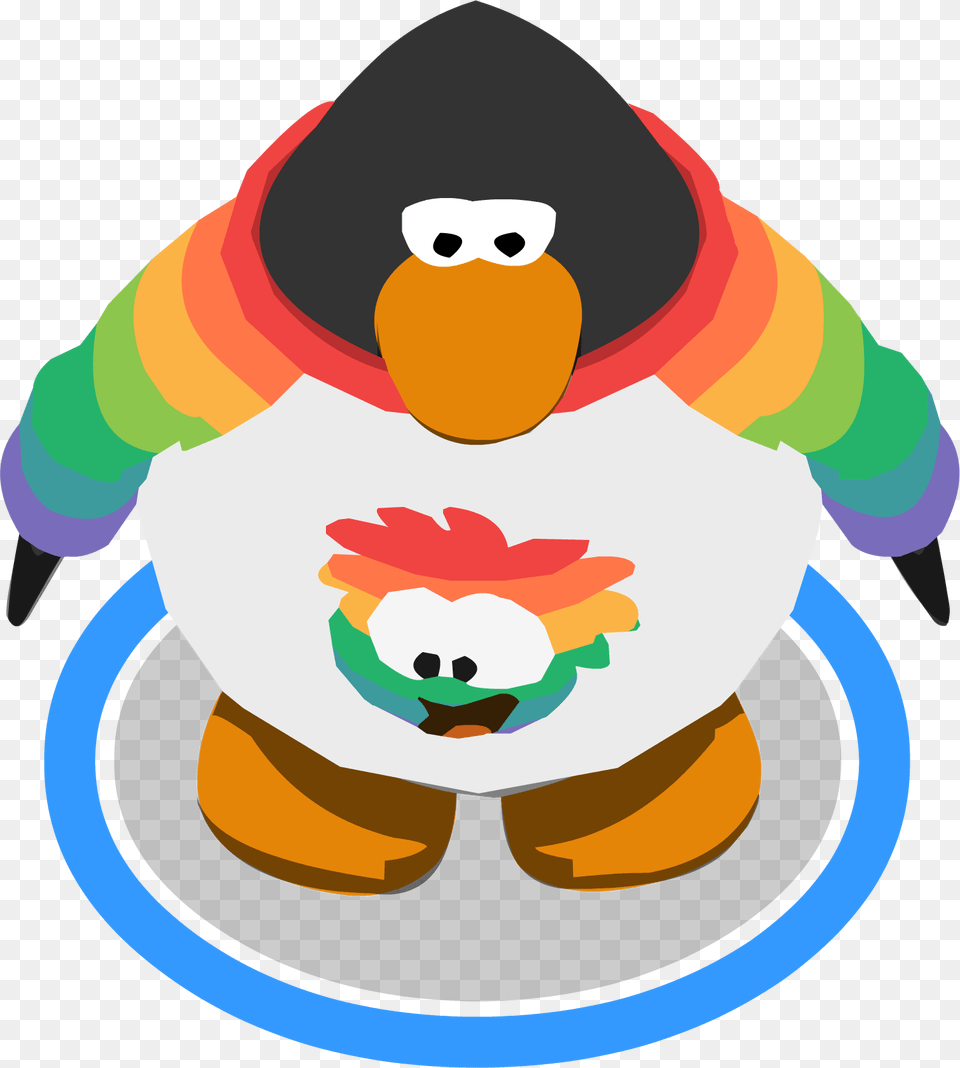 I Heart My Rainbow Puffle T Shirt Ingame Club Penguin Character In Game, Nature, Outdoors, Snow, Snowman Png