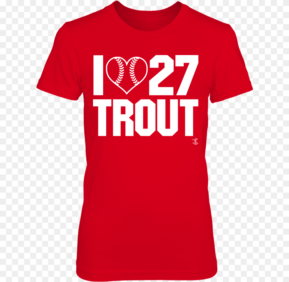 I Heart Number 27 Baseball Mike Trout T Shirt Max Air T Shirt, Clothing, T-shirt Free Transparent Png