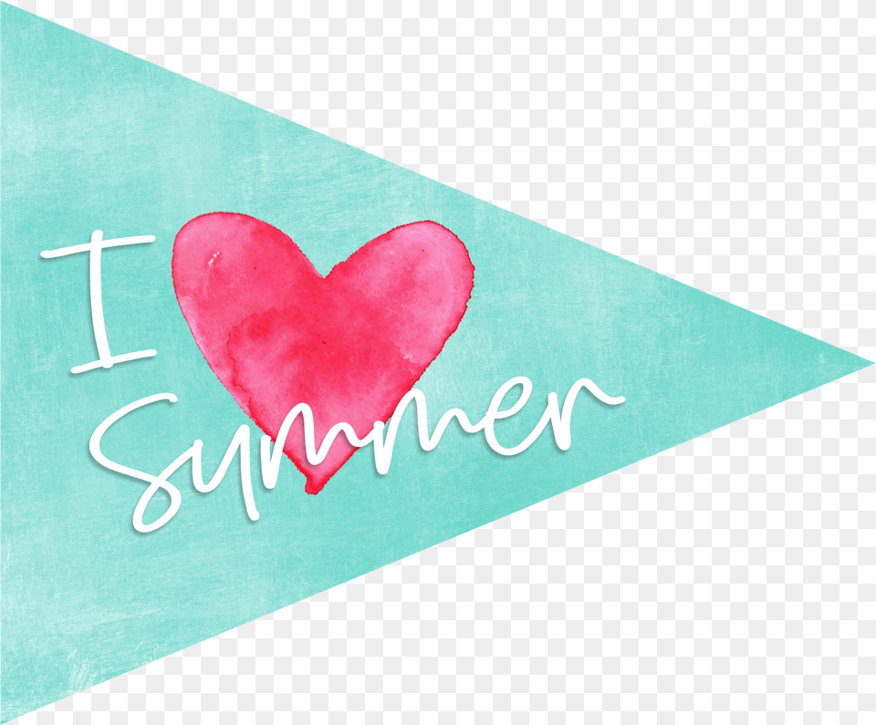 I Heart Summer Party Flags Heart, Symbol Free Png