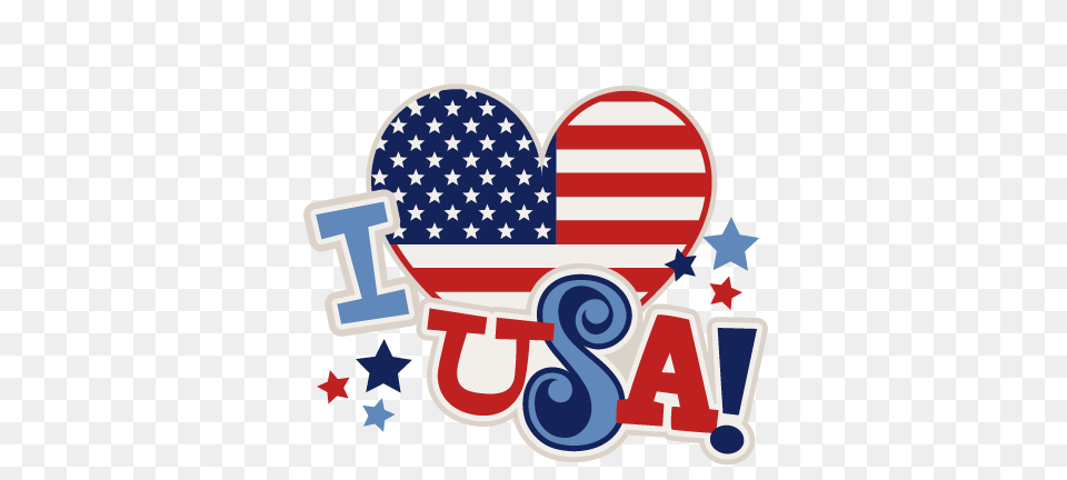 I Heart Usa Title Scrapbook Cute Clipart, American Flag, Flag, Symbol, Text Free Png Download