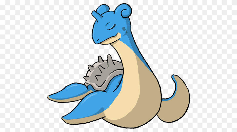 I Just Saw A Picture Of A Lapras With A Topless Girl With Flippers, Animal, Cartoon, Dinosaur, Mammal Png