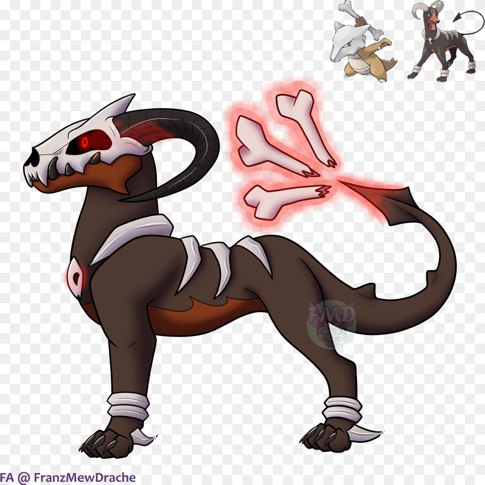 I Know It39s Basically Just An Edgy Houndoom And That Pokemon Marowak, Baby, Person, Book, Comics Free Png Download