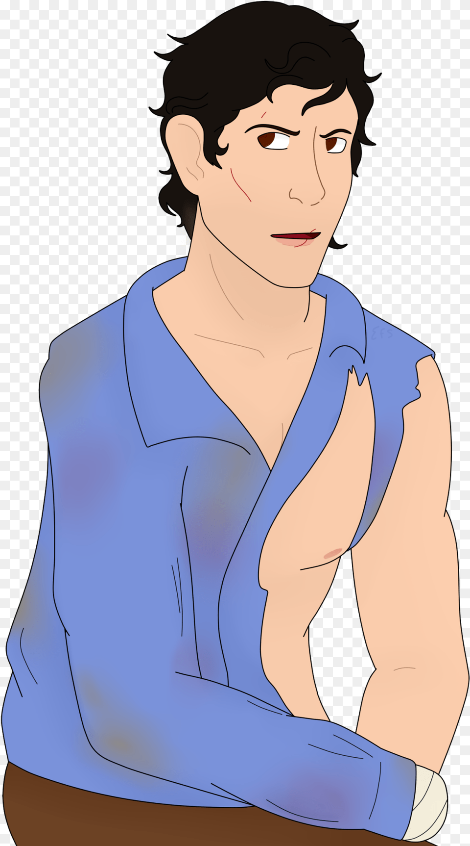 I Love Ash Williams And I Never Want That To Change Cartoon, Adult, Male, Man, Person Free Png Download