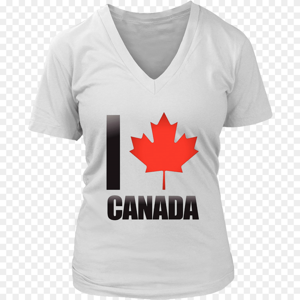 I Love Canada T Shirt With Red Maple Leaf July Girls Born Shirt, Clothing, Plant, T-shirt Free Transparent Png