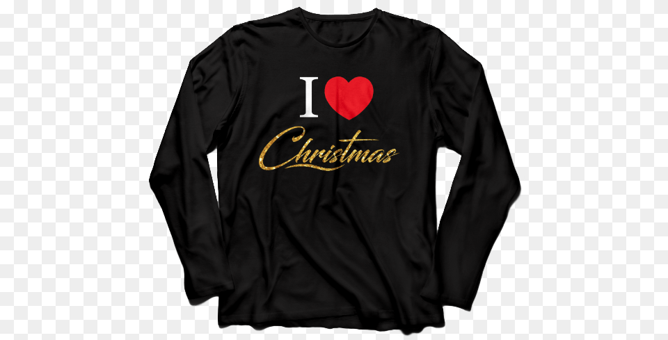 I Love Christmas Tee Black Red Gold U2014 The Bretts Show, Clothing, Coat, Jacket, Long Sleeve Free Png