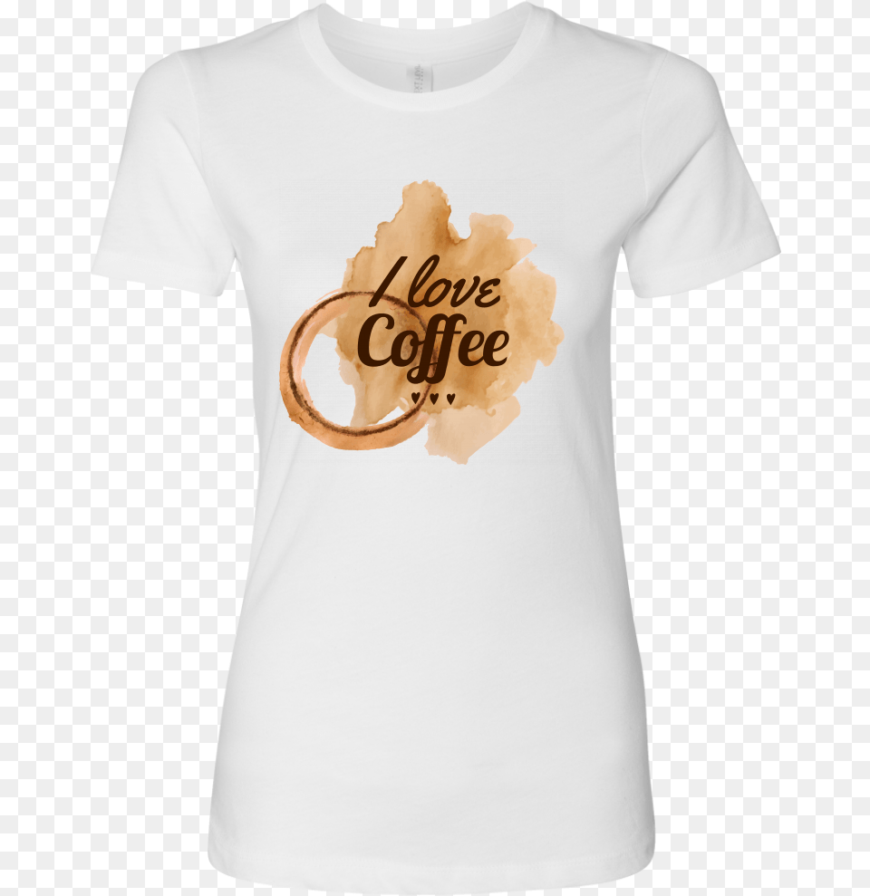 I Love Coffee Stain Ladies Extra Long Fitted Active Shirt, Clothing, T-shirt, Long Sleeve, Sleeve Free Png Download
