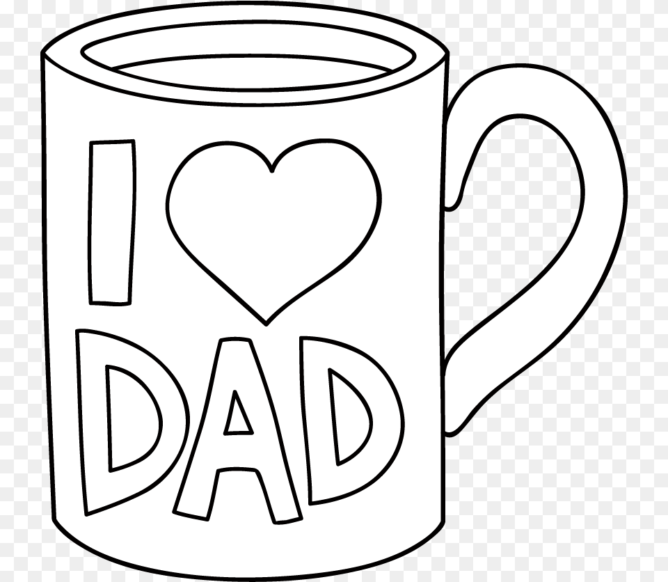 I Love Dad Digi Stamp Mug, Cup, Beverage, Coffee, Coffee Cup Free Transparent Png