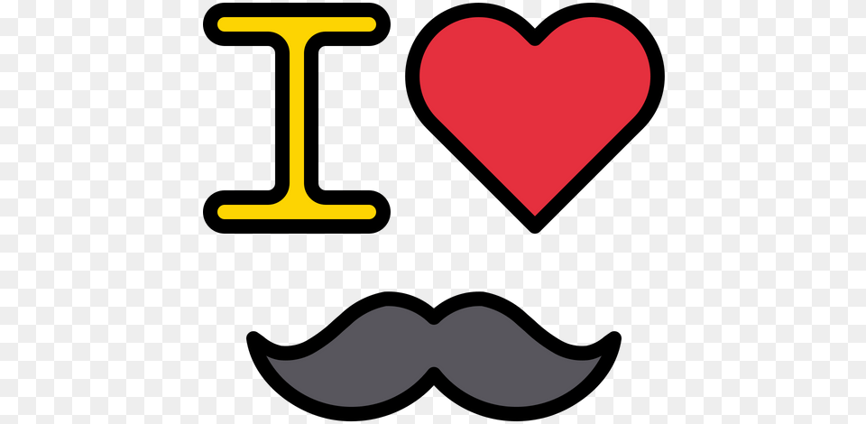 I Love Dad Icon Of Colored Outline Style Available In Svg Girly, Face, Head, Person, Mustache Png Image