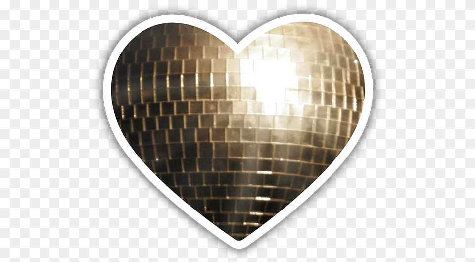 I Love Disco Bumper Sticker Disco Ball Heart Heart Png