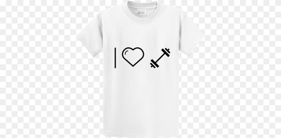 I Love Dumbells Heart, Clothing, Shirt, T-shirt Free Png Download