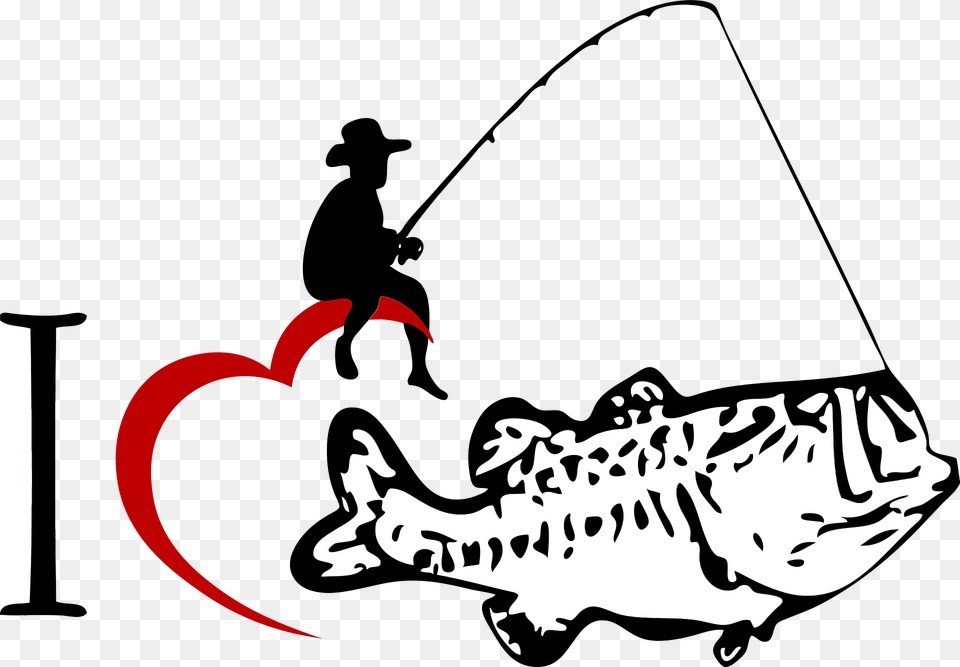 I Love Fishing Clipart, Water, Person, Outdoors, Leisure Activities Png