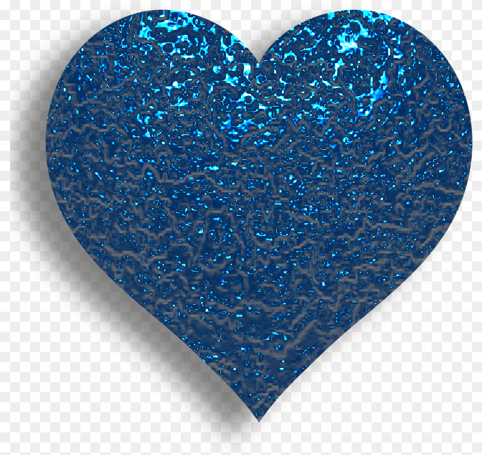 I Love Heart With All My Happy Blue Love With Glitter Hd Free Transparent Png