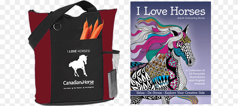 I Love Horses Tote Bag And I Love Horses Colouring Mane, Tote Bag, Accessories, Handbag, Animal Free Png