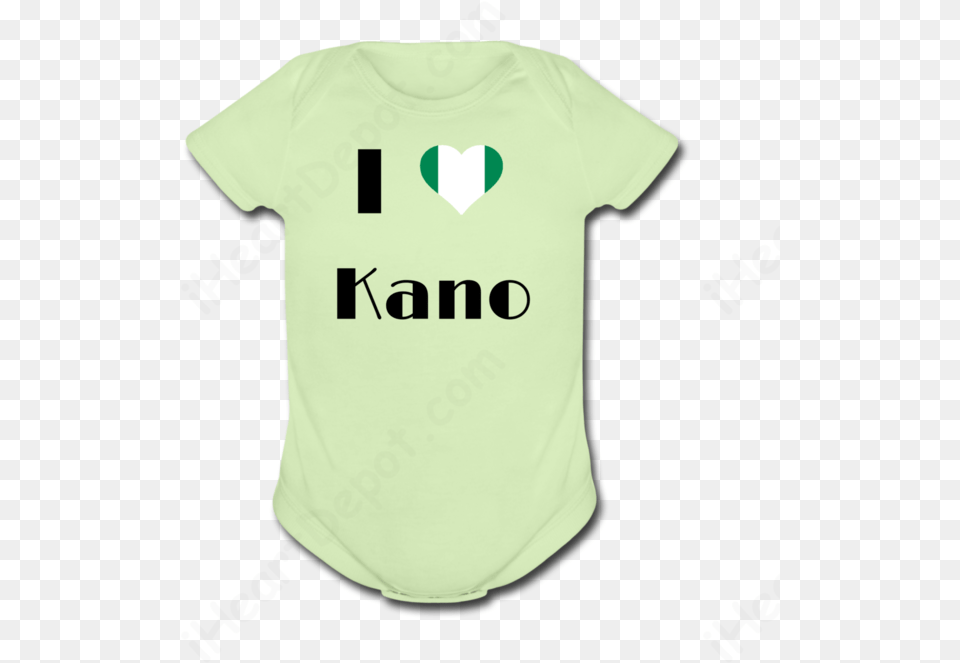 I Love Kanonigerian Flag Baby Short Sleeve Onesie Short Sleeve, Clothing, Shirt, T-shirt Free Transparent Png