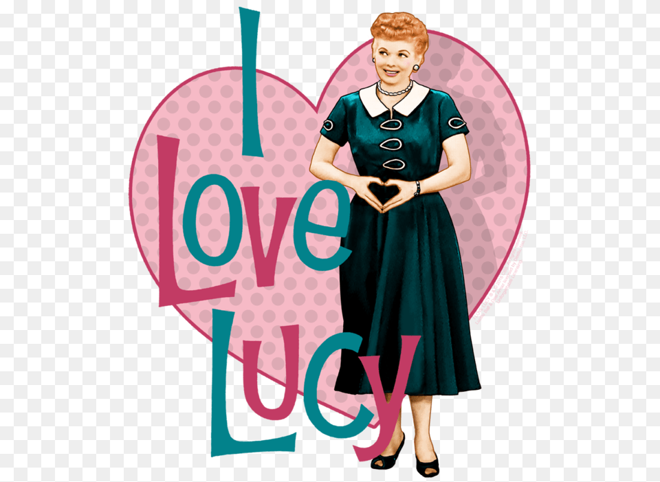 I Love Lucy Heart You Youth T Shirt, Photography, Person, Portrait, Head Png